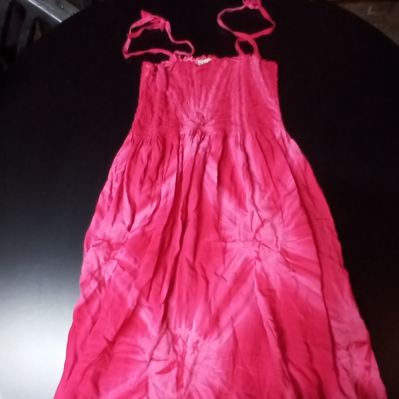 🎃2 for $20 Mix &Match🎃 Back To Bali Pink Tye Dye Swim Coverup Dress - Picture 3 of 7